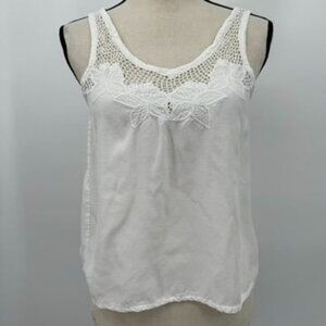 satyuga crochet white tank top